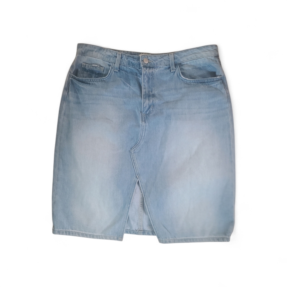 L'AGENCE Tylee Light Blue Denim Pencil Jean Skirt 31 EUC